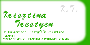 krisztina trestyen business card